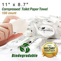 Compressed Toilet Paper Tablets Disposable Washcloths for Home Travel Camping -Soft Durable Reusable Paper Towels - 8.7”x 11”-100pcs