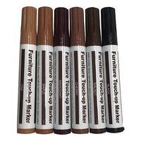 Furniture Markers Furniture Touch Up Marker Furniture Repair Kit Wood Markers 6 Felt Tip Wood Markers for Wood, Wood-Veneer Furniture and Trim