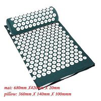 Ting room Massager Cushion Massage Yoga Mat Acupressure Relieve Stress Back Body Pain Spike Mat Acupuncture Massage Yoga Mat with Pillow,Ivory