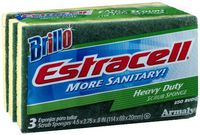 Brillo Estracell Heavy Duty Scrub Sponge, 3-Count