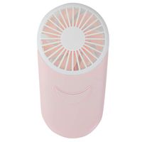 LOXJIE F2 Mini USB Powered Desk Fan with Updated Strong Airflow, Small Quiet Portable Fan for Desktop Office Table Better Cooling, 3 Speeds, Cute but Mighty (Pink)