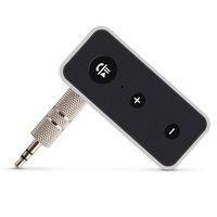 Bluetooth Receiver 5.0 Car Kit,Huifen Mini Wireless Audio Aux Adapter for Hands-Free Calls 10 Hours Long Playing Time CVC Noise Cancelling for Car Home Music Stereo System Headphone Speaker (Black)