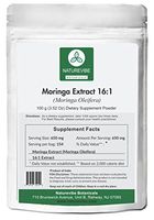 Naturevibe Botanicals Moringa Leaf Extract 16:1 (100 Grams) - 16 x More Effective - Promotes Weight Loss - Energy and Metabolism Booster