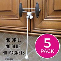 Kiscords Baby Safety Cabinet Locks for Knobs Child Safety Cabinet Latches for Home Safety Strap for Baby Proofing Cabinets Kitchen Door RV No Drill No Screw No Adhesive (White)