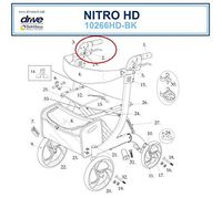 Left & Right Hand Brake Assembly for Drive Heavy Duty 10266HD Rollator - Left & Right Sides