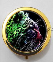 BlackKey Animal Leopard 3-Compartment Decorative Pocket Gift Box Case Organizer for Pill, Color 2 -1807