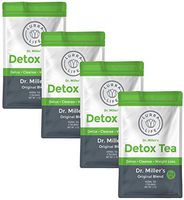 Lurra Life Dr. Miller's Detox Tea | Original Blend | for Detox, Natural Cleansing, and Weight Loss (4 Packs - 8 Tea Bags)