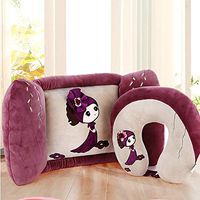 Qi Peng Car Waist Car Cartoon Seat Back Cute Car Seat A Pair of Driver Belt Headrest Women's Products Pillow (Color : I)