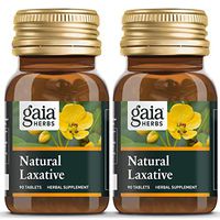 Gaia Herbs Rapidrelief Natural Laxative Tablets, 90 Count (Pack of 2)