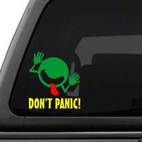 Hitchhiker's Guide to The Galaxy - Don't Panic Face - Vinyl Decal Sticker