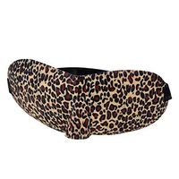 Happy Hours - Super Lightweight 3D Sleep Mask with Ear Plugs and Adjustable Head Strap/Premium Effective Light Reduction Blindfold with Soft Sponge Built-in for Travel Shift Work(Gold Leopard)