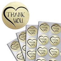 Royal Green Gold Thank You Stickers Seals for envelopes, Favors, Weddings, Bridal Shower - (38mm) 1.5" inch - 600 Pack