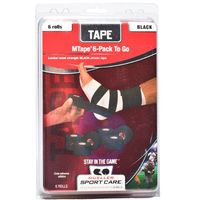 black Trainers Tape, Six Roll Pack, 1.5" X 10 yd , M Tape