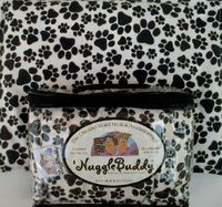 'NUGGLEBUDDY PETS Moist Heat & Aromatherapy Organic Rice Pack for Microwave. For Puppies or Dog Lovers! Black & White Puppy Paw Fabric, UNSCENTED . (Find Many Other 'NuggleBuddy Selections by Searching NuggleBuddy in Amazon's "All Departments" Category.)