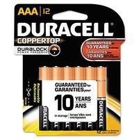 DURMN24RT12Z - Duracell Coppertop Alkaline AAA Battery - MN2400