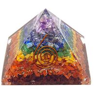 HealthGoodsIn – Reiki Charged Seven Color Orgone Pyramid for Healing | Orgone Pyramid Energy Generator Healing Crystal