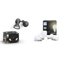 Hue Indoor/Outdoor Security Starter Set  Ludere Smart Security light plus 4pack White Indoor Starter Kit (not for California)