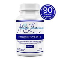 Atlantic Laboratories Magnesium Complex 90 CT Fresh All 5 Magnesium Oxide, Citreate, Aspartate, Glycinate and Gluconate Helps Sleep Leg Cramps Muscle Relaxation Recovery Gluten Free Non GMO