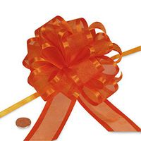 Orange Arabesque Ribbon Bow, 6"