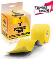 Sparthos Kinesiology Tape - Incredible Support for Athletic Kt Sports and Recovery - Free Kinesio Taping Guide! - Shoulder Ankle Rock Back Blister Knee Muscle Pain Wrap - Uncut (Sunny Yellow)