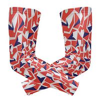 Unisex Arm Sleeve Geometric Memphis Style Modern Colorful UV Protection Arm Compression Sleeve Skin Protection Sport Arm Cooler Sleeve for Running Hiking Jogging Motorcycling Climbing Camping