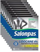 Salonpas 4% LIDOCAINE Patches (9 Pack Bundle) Pain Relieving Maximum Strength Lidocaine Gel Patches!