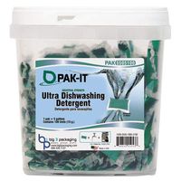 PAK-IT Ultra Dish Detergent, Lemon Scent, 100 Paks/Tub (4 Tubs/Carton) - BMC-BIG5505203100CT