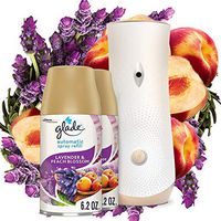 Glade Automatic Spray Refill and Holder Kit, Air Freshener for Home and Bathroom, Lavender & Peach Blossom, 6.2 Oz, Pack of 2 Refills