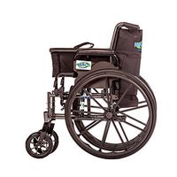 HEALTHLINE Lightweight Folding Transport Wheelchair, Ultra Light Manual Medical Wheelchair, Comfortable Detachable Full Arm and Removable Elevating Legrests, 20 Inch
