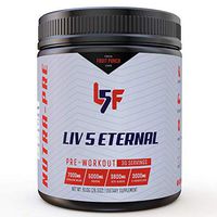Liv 5 Eternal Nutra-Pre - The Most Complete Pre Workout on The Market! Energy Endurance Nitric Oxide Booster with Superb Taste Branded Ingredients 30 Servings, 810 Grams, Fruit Punch Flavor
