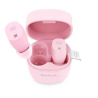 Soul Electronics St-XX Superior High Performance True Wireless Earphone, Bluetooth Earbuds with Charging Box and Microphone. for iPhone iPad Android Smartphones Tablets, Laptop,Pink