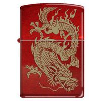 Zippo "Oriental Dragon" Candy Apple Red Lighter, 8894