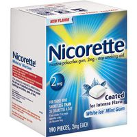 Nicorette White Ice Mint 2 mg. Gum, 190 Pieces