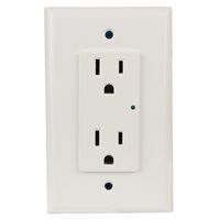 Element-Hz Power Series In-Wall Single Gang Surge Protector w/Retrofit Backbox, 1800 Joules, White