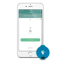TrackR bravo - Bluetooth Tracking Device. Item Tracker. Phone Finder. iOS/Android Compatible. Generation 3, Blue (1 Pack)