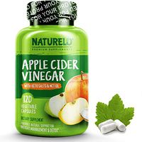 NATURELO Apple Cider Vinegar Capsules - Keto BHB Salts & MCT Oil Powder for Detox, Cleanse and Weight Management - Best Natural ACV with Mother Supplement for Men & Women - 120 Vegan Pills