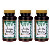 Swanson Super Potent Reishi Mushroom Complex 60 Veg Capsules (3 Pack)