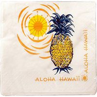 4 Packs Hawaiian Cocktail Beverage Paper Party Napkins Pineapple