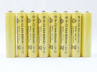 Solar Light AAA Ni-CD 600mAh Rechargable Batteries (Pack of 8)