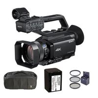 Sony HXR-NX80 Compact 1" NXCAM 4K Camcorder - Bundle With Video Bag, 62mm Filter Kit, Spare NP-FV70 Battery