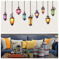 Wall Decals, DIY Removable Pendent Lamp Wall Sticker Murals PVC DIY Easy Peel Vinyl Decal Kids Gilrs Adults Bedroom Living Room Family Home Decor (Multicolor)