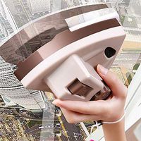 LZH FILTER Double-Sided Magnetic Glass Wiper Cleaner, Adjustable Magnetic Force for Double Glazed Windows Thickness (5-25MM), Magnetic Window Cleaner Wiper Glass Washing Cleaning Tool