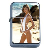 Australian Pin Up Girl Flip Top Oil Lighter S3 Smoking Cigarette Smoker Includes Silver Case