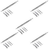 MMOBIEL Pack of 5 Watch Tool Stainless Steel Handle for Adjustment Replacing Removal of Spring Bars and Watch Pins