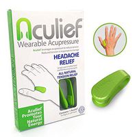 Aculief - Award Winning Natural Headache, Migraine and Tension Relief - Wearable Acupressure - Stress Alleviation - Simple, Easy, Effective - (Green)