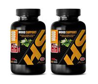 Stress is Optional - Mood Support Vitamins and Herbs - Positive Vibes - Natural - Anxiety and Stress Relief - Pure and Potent - Chamomile herb - 2 Bottle (120 Caps)