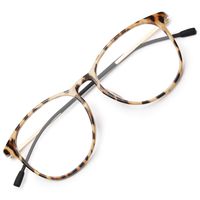 Livho Blue Light Blocking Computer Glasses for Women Men,Anti Glare UV Filter TR90 Eyewear Frame Eyeglasses - 0.0 Diopter (Leopard/Beige/1676-05)