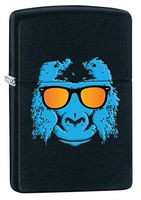 Zippo Monkey Pocket Lighter, Black Matte