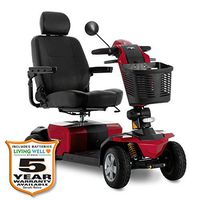 Pride Mobility Victory LX Sport 4 Wheel Scooter with Available 5-Year Extended Warranty (Candy Apple Red, 20" x 20" Seat)