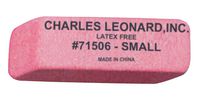 Charles Leonard Eraser, Synthetic, Latex Free, Wedge Shape, Pink, Small, 36/Box (71506)